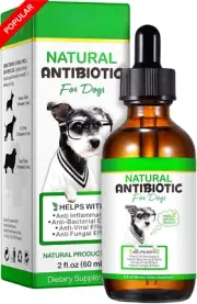 Natural Antibiotics for Dogs 60ml | All-Natural Dog Supplement | Bacon Flavor