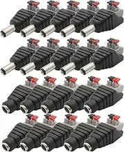 tunghey 20Pack DC Power Connector Plug Male and Female DC Connector 5.5mm x 2.1mm Power Jack Plug Adapter Socket for CCTV Camera and Led Strip