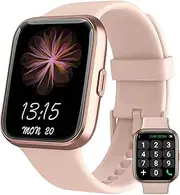 [ReReMorningLight] RERE ASW2 Smart Watch (Answer/Make Call), Alexa Built-in, 1.69" Fitness Tracker with 60 Sports Mode, Heart Rate, Blood Oxygen, Sleep Monitor, Fit for Android and iPhone, IP68 Waterproof, Pink
