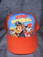 NEW-Pawpatrol Boys Hats trucker Easy-Close Fastener one size RED, NWT Never Worn