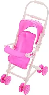 Stroller Small Doll Push Car Mini Ornaments for for Furniture Dolly Micro Layout Ornament Doll House Decorations Pink Plastic