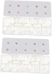 Baluue Professional Manicure Kit Pcs Nail Tips Artificial Fingernails French Sticks for Nail Salons