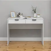 ODESSA DESK - WHITE - SLIM - PULL BLACK