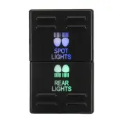 Dual Button LED Push Switch Spot Light&Rear Light For Mazda BT50 Ford Ranger PX (for: Mazda)