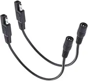 AsrMyjcx 2X Inch SAE to DC5521 20AWG Cable for Motorcycle Heat Clothing Adapter
