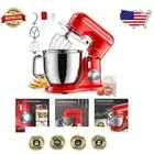 Compact 4.8 Qt Tilt-Head Stand Mixer with 10+ Speeds & Splash Guard in Red