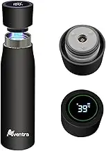 Aventra UV Self-Cleaning Water Bottle, Vacuum Insulated Stainless Steel Rechargeable Drink Bottle, Double-Wall, BPA Free, UV Water Purifier, LED Temperature Display - Hot for 12 Hrs, Cold for 24 Hrs