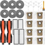 Replacement Kit Accessories Compatible with Xiaomi Robot Vacuum X10 Plus,X10+, X20+, X20 Plus Parts 2 Main Brush 6 Side Brush 8 Dust Bag 4 HEPA Filter 6 Mop Cloth