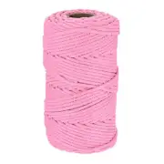 0.2" 328 Feet Macrame Cord, Cotton Cord Rope String 4 Strands Peach Pink