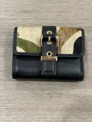 Michael Kors Colby Small Camouflage Print Calf Hair Tri-Fold Wallet MSRP $158