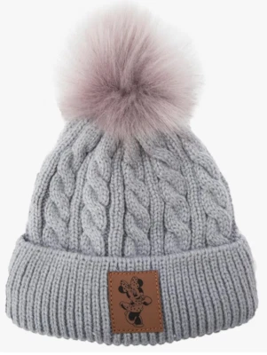 Three In Kids Grey Minnie Mouse Beanie Hat