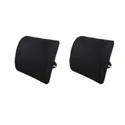 2 Pcs Bamboo Memory Foam Lumbar Support Cushion