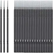 100 Pack Disposable Micro Brush Applicator Swabs for Eyelash Extension Lash Extensions - Suitable for Cosmetic Cleaning and Applying (Black)