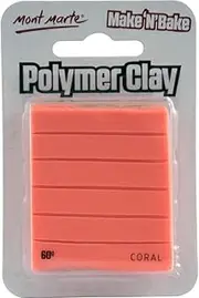 Mont Marte Make n Bake Polymer Clay, Coral, 60 g