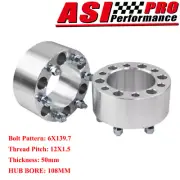 For Toyota LANDCRUISER PATROL PAJERO HILUX PRADO 2PCS 50MM 6STUDS Wheel Spacers (for: Toyota)