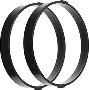 HANABASS 2pcs Floor Mold Paving Garden Paver Form Walk Reusable Concrete Molds Round Paver Mold Circle Path Flooring Maker Molds Pavement Molds Lawn Outdoor Flooring Stamped Black Plastic