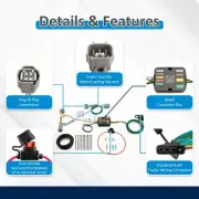 Trailer Wiring Harness For 2016 Jeep Cherokee 75th Anniversary , 17-18 Overland
