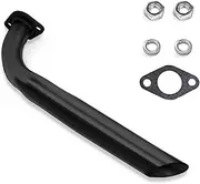 JMCHstore Stainless Steel Header Pipe for Coleman BT200X CT200U EX KT196 196cc Mini Bike Go Kart Predator 212 224 Honda GX160 GX200 Clone Engine Baja Warrior MB200 Performance Parts (Black)