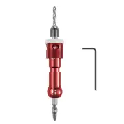 Woodworking Step Drill Bit Countersink Drill Bit with Adjustable Depth Stop 82 Degree Carbide Tipped with Replaceable Pi