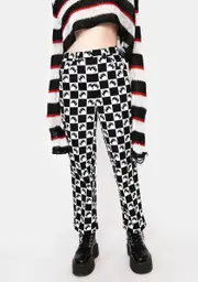 [Black Friday] Bat Checkered Goth Pants