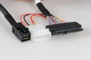 ‌SFF-8639 68P Straight + PWR to SFF-8643 36P HD Mini SAS U.2 Cable