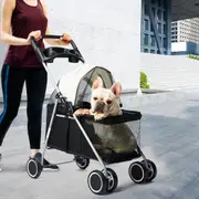 Pawz Pet Stroller Dog Cat Large Carrier Travel Pushchair Foldable Pram 4 Wheels