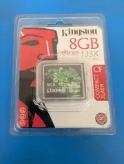 Kingston Elite Pro 8 GB 133x CompactFlash Memory Card (CF/8GB-S2) NEW SEALED