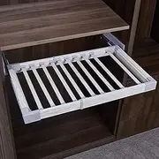 Pull Out Trousers Hanger Rack Pants Hanger Bar, Retractable Clothes Organizers Shelf,Closet Wardrobe Rack for Hanging Clothes,for Closet Clothes,Space Saving and Storage KeYJ