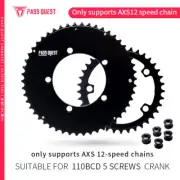 PASS QUEST Road Bike 2X System 110bcd 5-Arm Chain ring For AXS 12-Speed Chains
