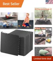 Puzzle Exercise Mat, 20 Tiles Foam Interlocking Exercise Mats - Floor Tiles f...