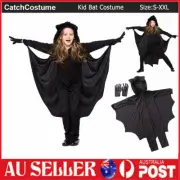 Kids Vampire Bat Wings Cosplay Costume Jumpsuit Halloween Fancy Dress Up AU