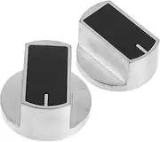 DIYEAH 2Pcs Gas Stove Knobs Ergonomic Burner Control Knobs for Compatible with Various Cooktops Easy to Clean Black Finish