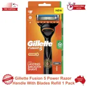 Gillette Fusion 5 Power Razor Handle With Blades Refill 1 Pack
