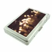Sparkler Em2 100's Size Cigarette Case with Built in Lighter Metal Wallet