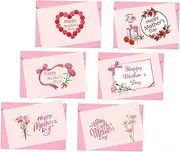 TOGEVAL Mother's Day Cards Bulk from Store Flower Thank You Cards Elegant Compact for Guests