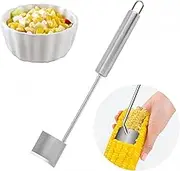 Corn Cob Stripper, Long Handle Stainless Steel Corn Stripping Tool, Corn on The Cob Remover, Corn Peeler, Corn Cutter, Corn Cob Thresher for Home Kitchens, Restaurant Chefs, Outdoor Dining