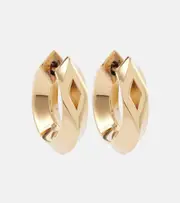[Burberry] Burberry Hollow Small gold-plated sterling silver hoop earrings One Size gold