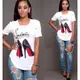 High heels print short sleeve T-shirt 高跟鞋印花 短袖女士T恤