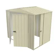 Build-a-Shed 2.3 x 1.5 x 2.3m Gable Single Sliding Side Door Shed - Cream