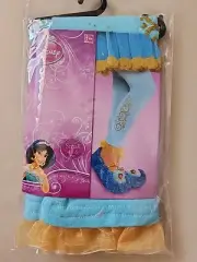 Disney Princess Jasmine Footless Tights Child Size Small 4-6 Blue Gold Dress Up