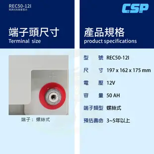 【CSP】電源轉換器750W+50Ah循環型蓄電池12V轉110V 露營 街頭表演REC50-12I+DC-750W