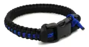 Paracord Bracelet 550 Thin Blue Line with Micro Cord U.S. Seller - Handmade