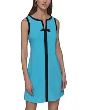 Karl Lagerfeld Paris Split V Neck Sleeveless Dress