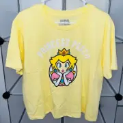 Super Mario Juniors Mario Kart Princess Peach Cropped Top Size L NWT