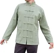 [RaanPahMuang] Thick Muang Cotton Chinese Jacket Shirt Mandarin Frog Button Front