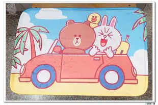 八寶糖小舖~LINE 熊大地墊 LINE FRIENDS 腳踏墊 熊大兔兔開噗噗車款