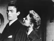 Gregory Peck and Swedish actress Ingrid Bergman in Spellbound 1940s Old Photo