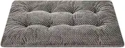 WONDER MIRACLE Fuzzy Deluxe Pet Beds, Super Plush Dog or Cat Beds Ideal for Dog Crates, Machine Wash & Dryer Friendly (23" x 35", L-Eagle Grey)