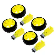 DC 3V/5V/6V Smart Car Robot Plastic Tire Wheel With 6V Gear Motor For Arduino