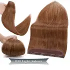#Caramel One Piece Human Hair Extensions Clip In Remy Hair Thick 3/4Full Head US